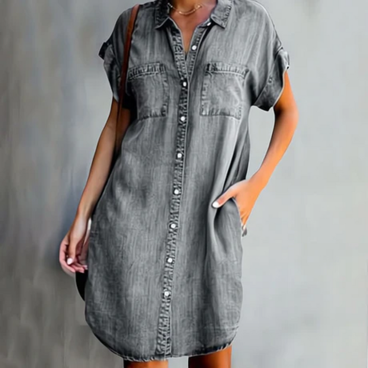 Baylor | Summer Button Down Mini Dress For Women