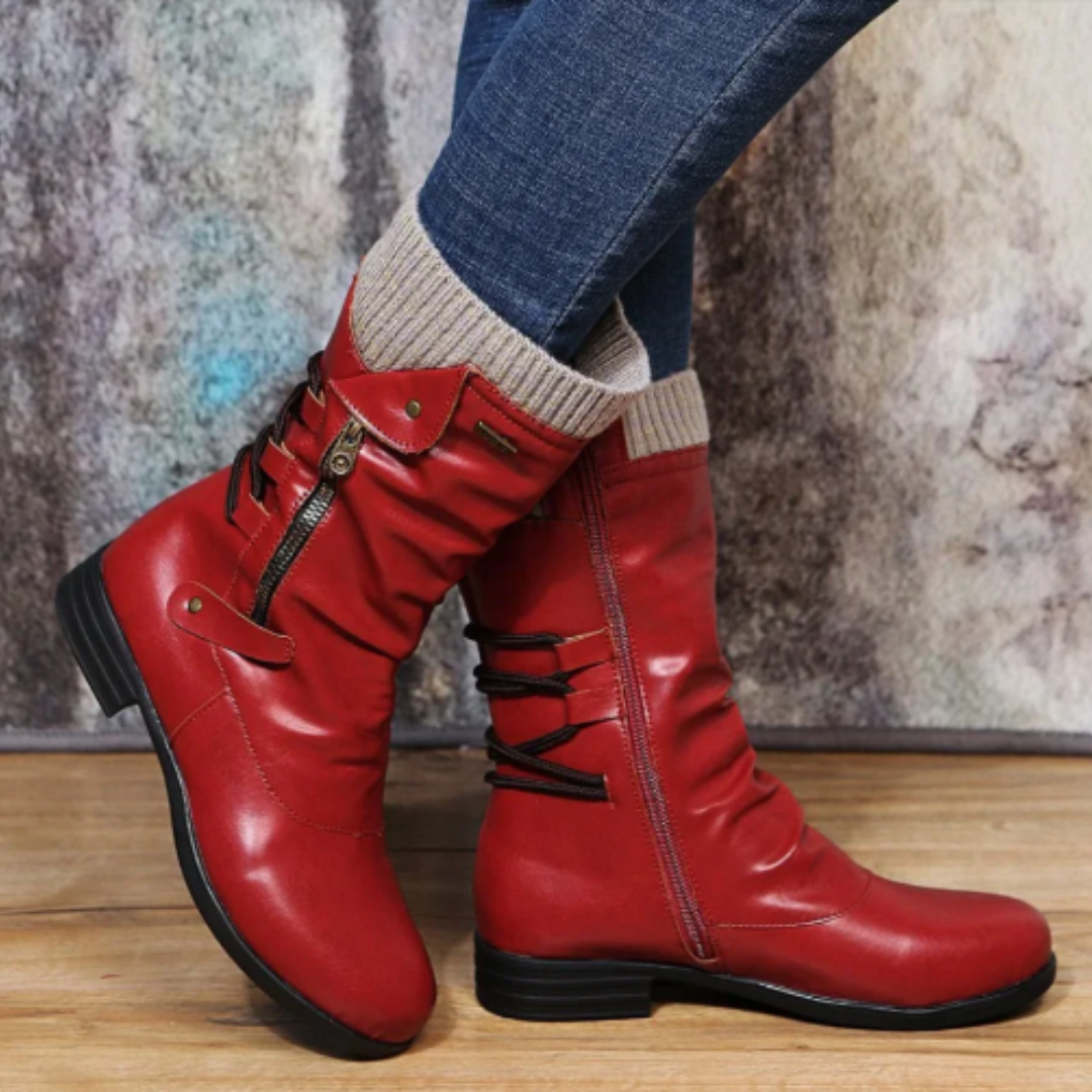 Bettyann | Winter Warm Waterproof Ankle Zip Boots For Women