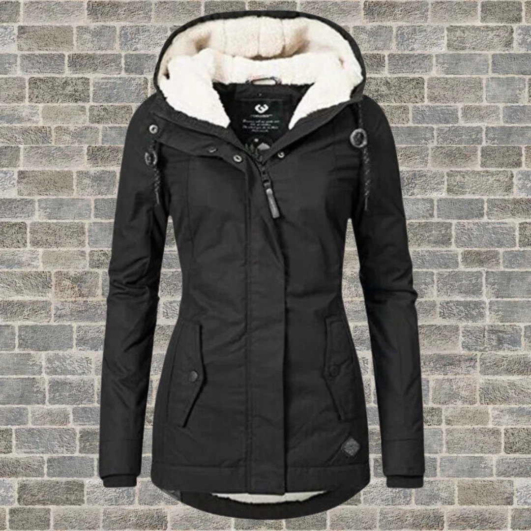 Oltea | Winter Warm Zip Up Long Jacket For Women