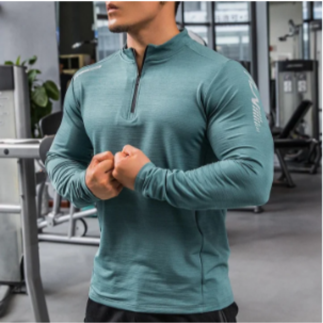 Rick | Gym Fit Half Zip Shirt For Men