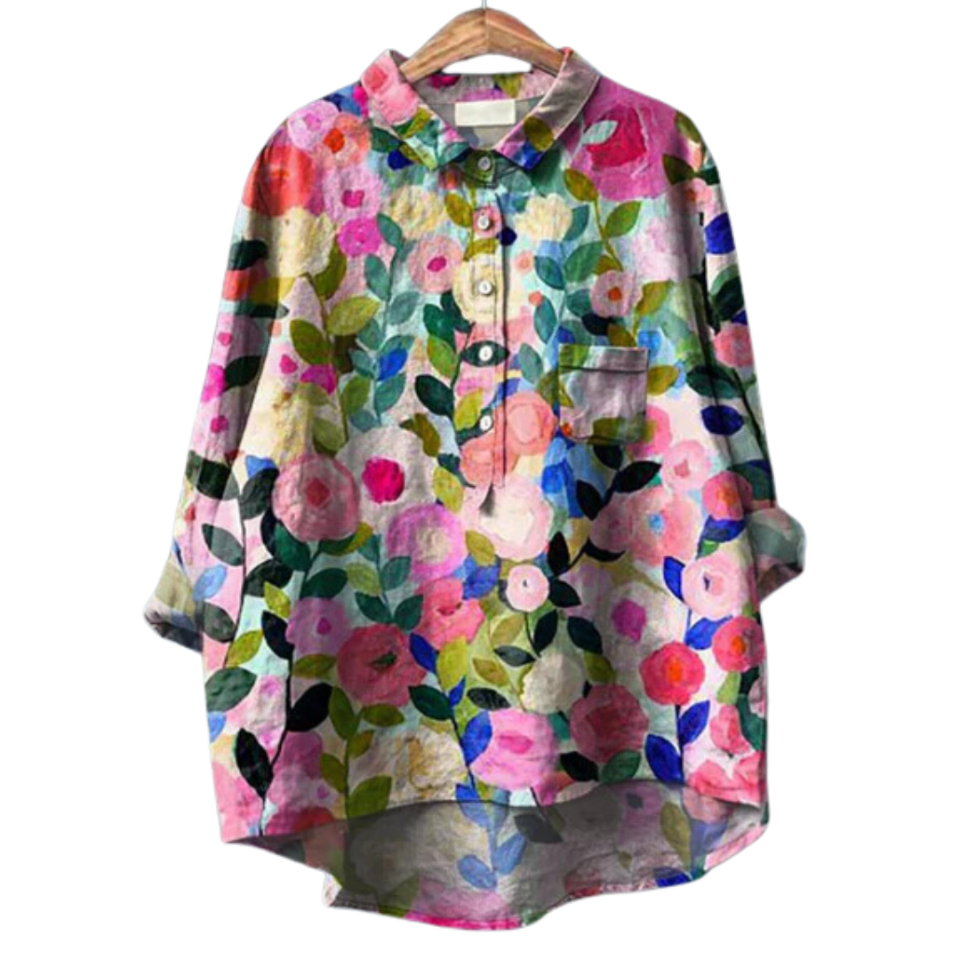 Berta | Oversized Printed Blouse For Women