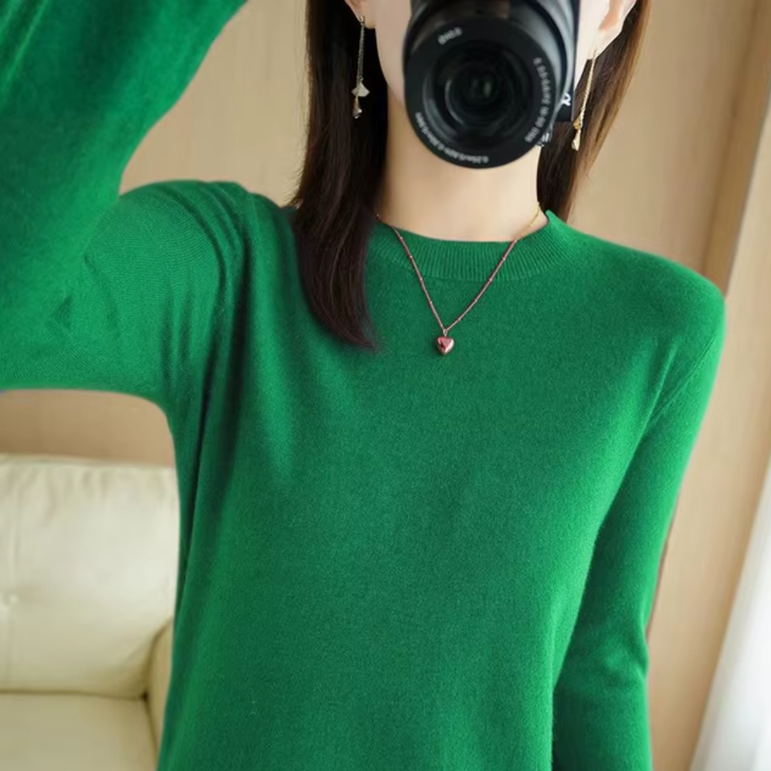 Belve | Comfortable Warm Round Neck Sweater For Women