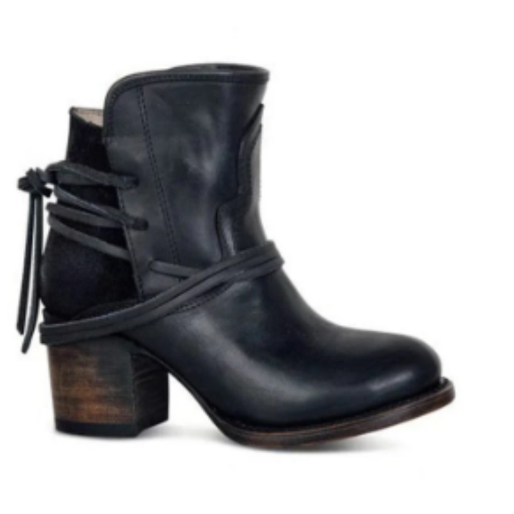 Reneeh | Vintage Orthopedic Block Heel Boots For Women