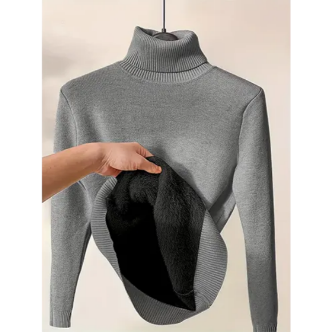 Shiera | Warm Winter Roll Turtle Neck Sweater For Women