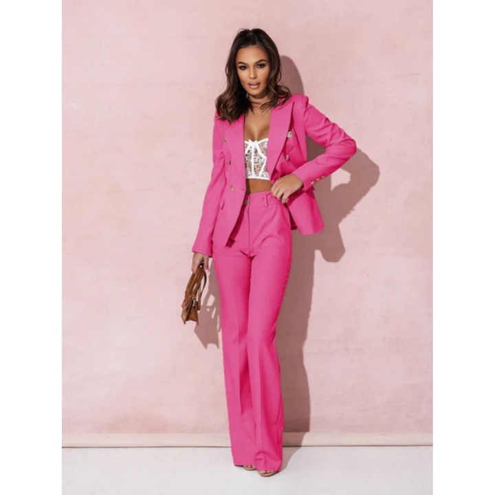 Neusa | Elegant Summer Pants And Blazer Set For Women