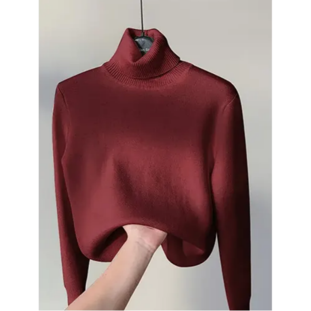 Shiera | Warm Winter Roll Turtle Neck Sweater For Women