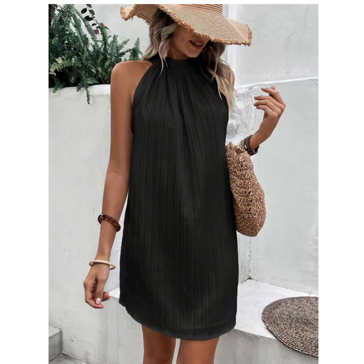 Ori | Summer Textured Halter Mini Dress For Women