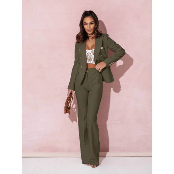 Neusa | Elegant Summer Pants And Blazer Set For Women