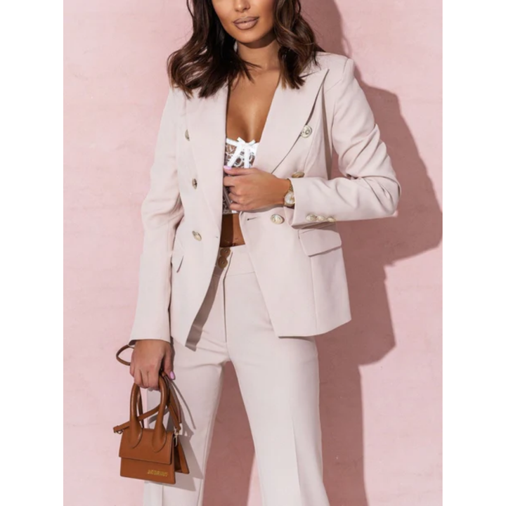 Neusa | Elegant Summer Pants And Blazer Set For Women