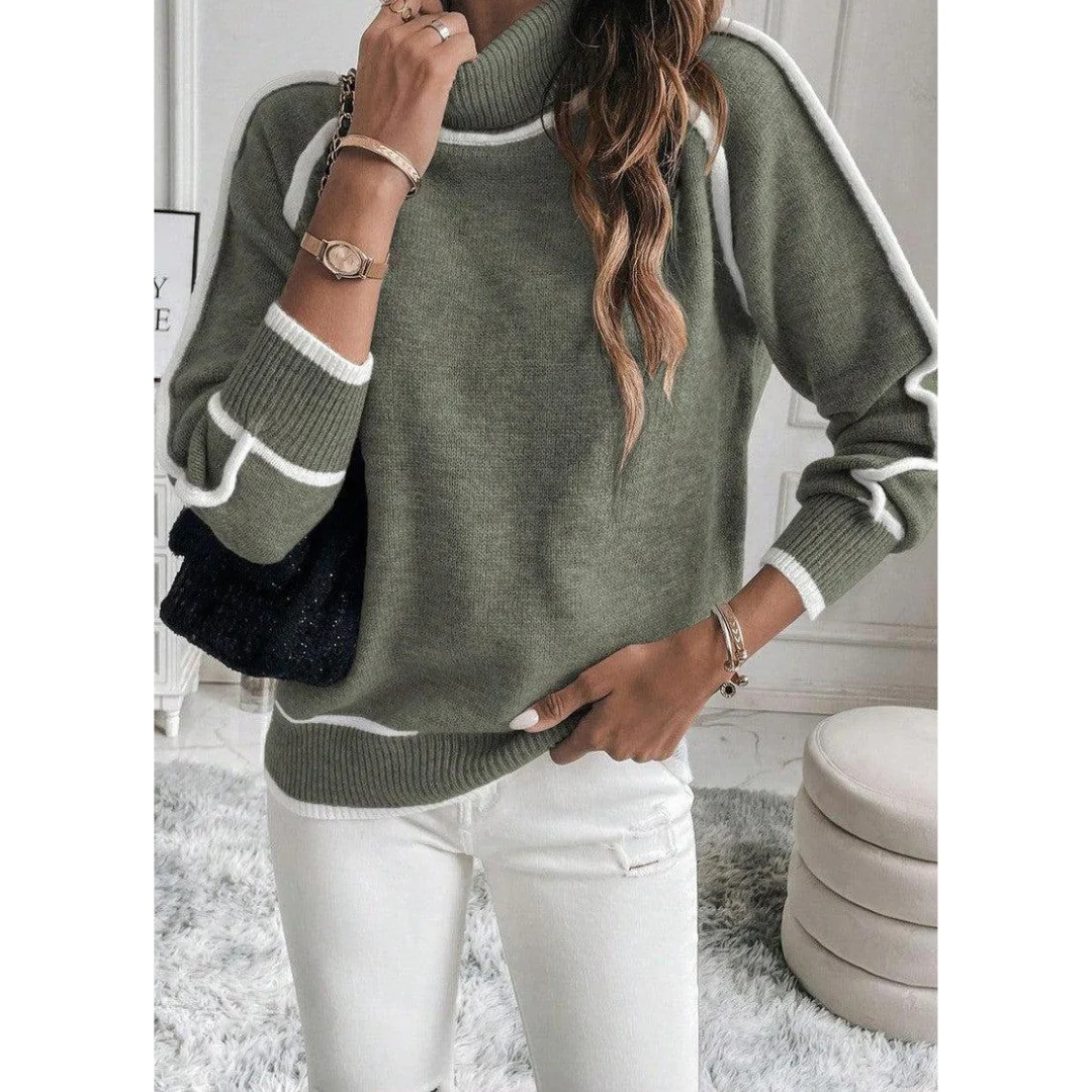 Omnira | Stylish Winter Warm Roll Turtle Neck Sweater For Women