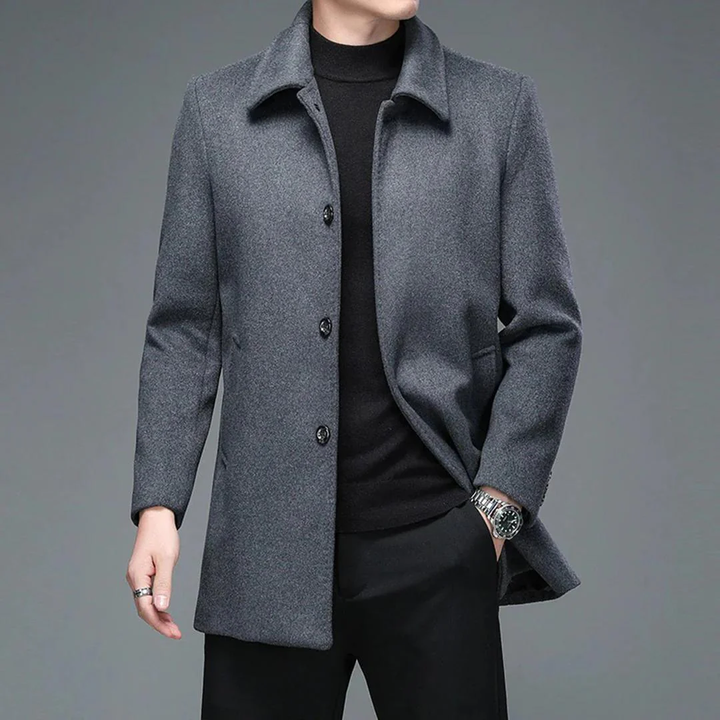 Quell | Classic Button Down Winter Warm Coat For Men