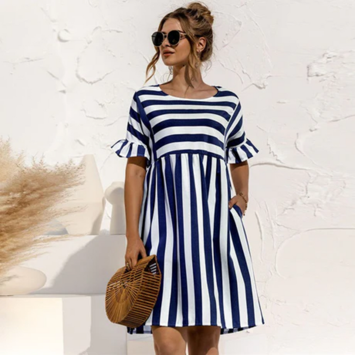 Janica | Striped Summer Mini Dress For Women