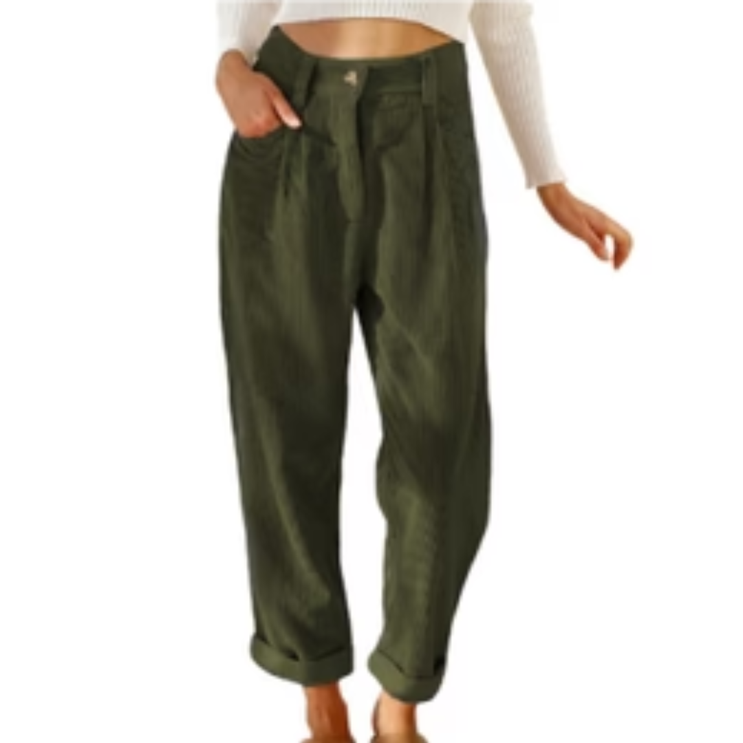 Elouise | Baggy Corduroy Wide Leg Pants For Women