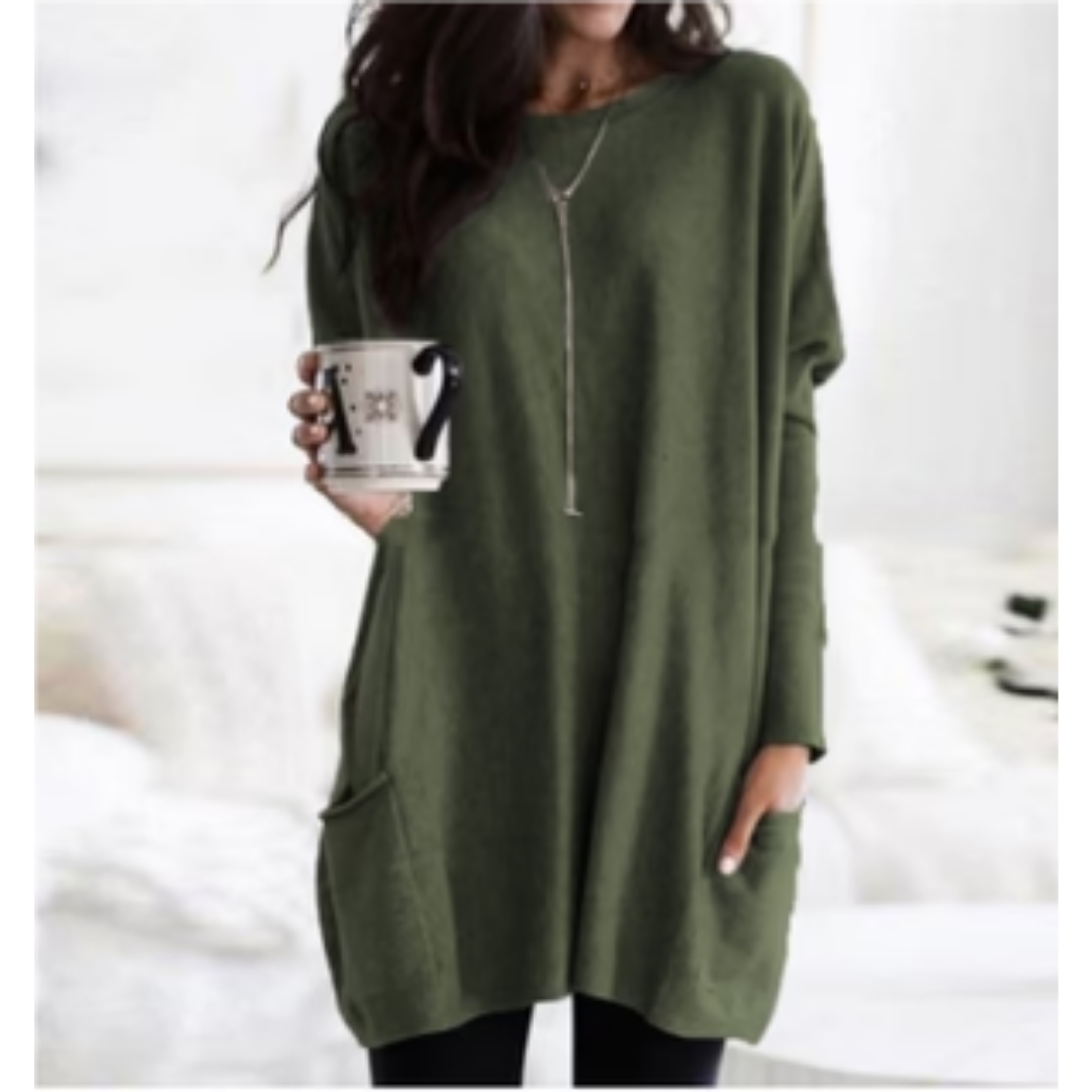 Naama | Comfortable Winter Warm Long Sweatshirt For Women