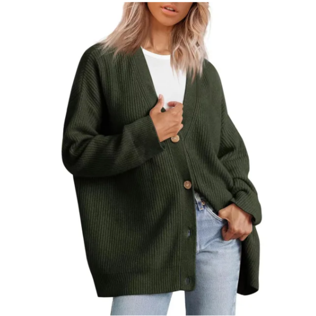 Ugetta | Casual V Neck Button Down Knitted Cardigan For Women