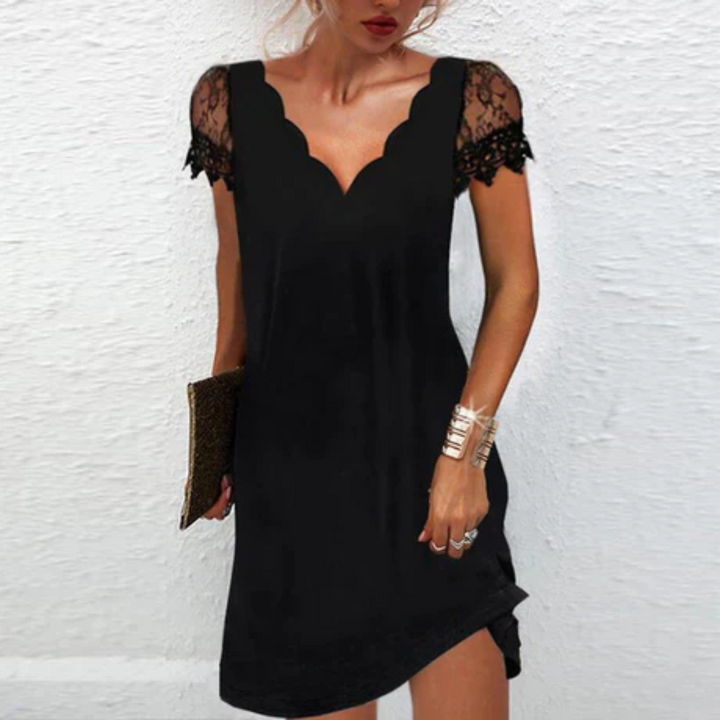 Florence | Evening Black Mini Dress For Women