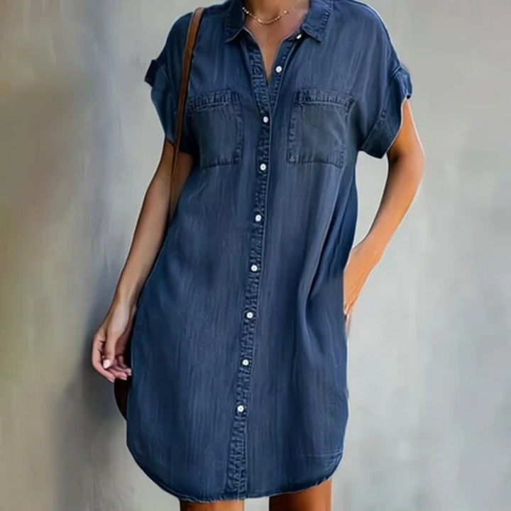 Baylor | Summer Button Down Mini Dress For Women