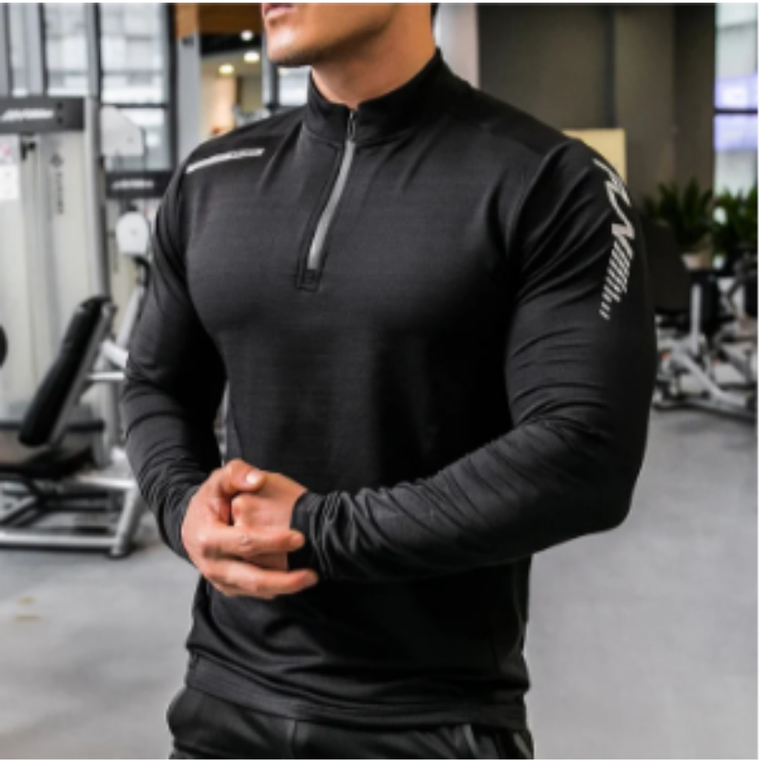 Rick | Gym Fit Half Zip Shirt For Men