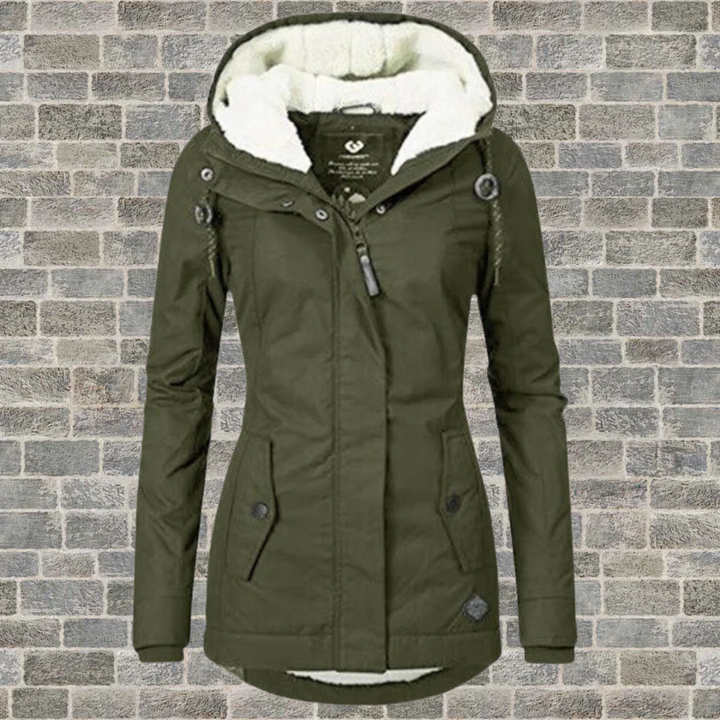 Oltea | Winter Warm Zip Up Long Jacket For Women