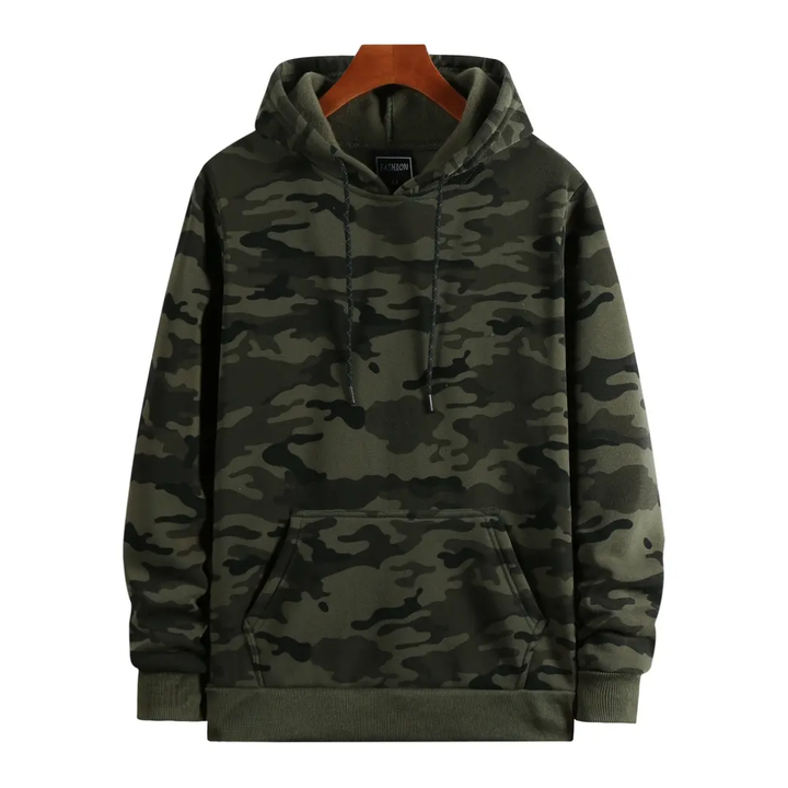 Jayce | Classic Warm Camouflage Print Hoodie For Men