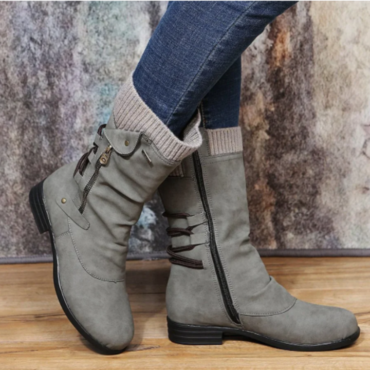 Bettyann | Winter Warm Waterproof Ankle Zip Boots For Women