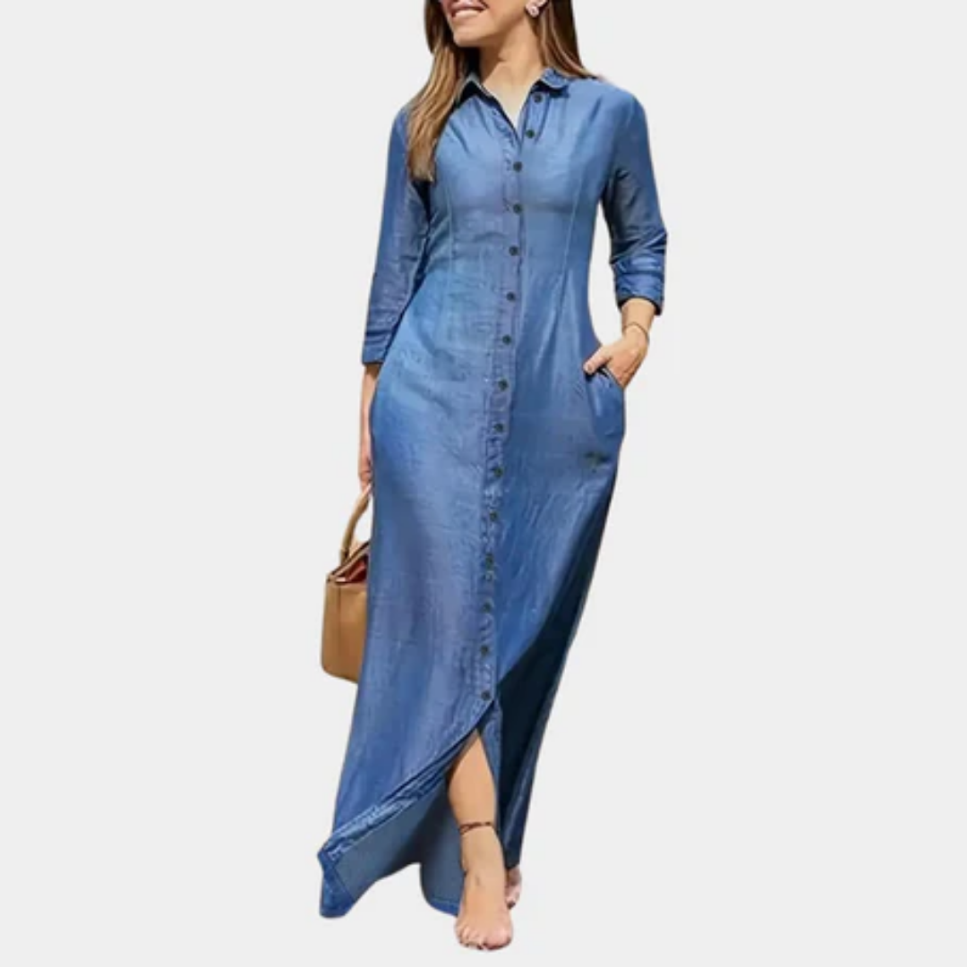 Scarlett | Summer Button Down Maxi Dress For Women