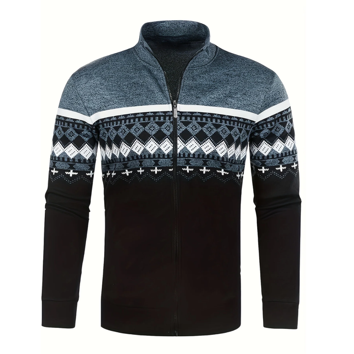 Henrik | Warm Printed Slim Fit Jacket For Men