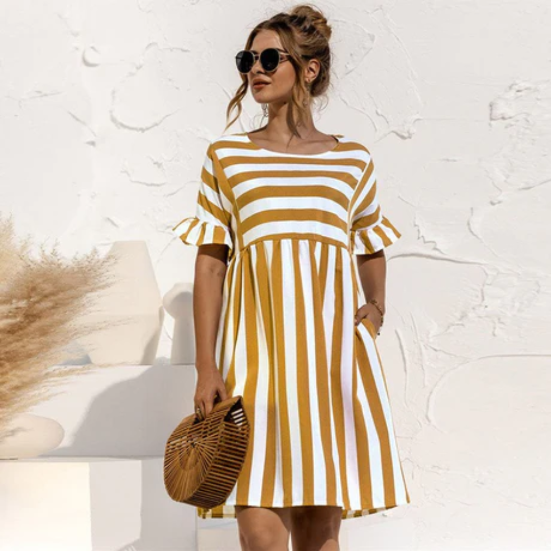 Janica | Striped Summer Mini Dress For Women