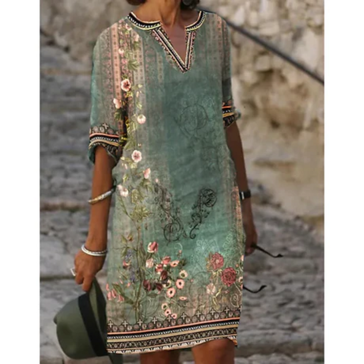 Ems | Summer Boho Mini Dress For Women