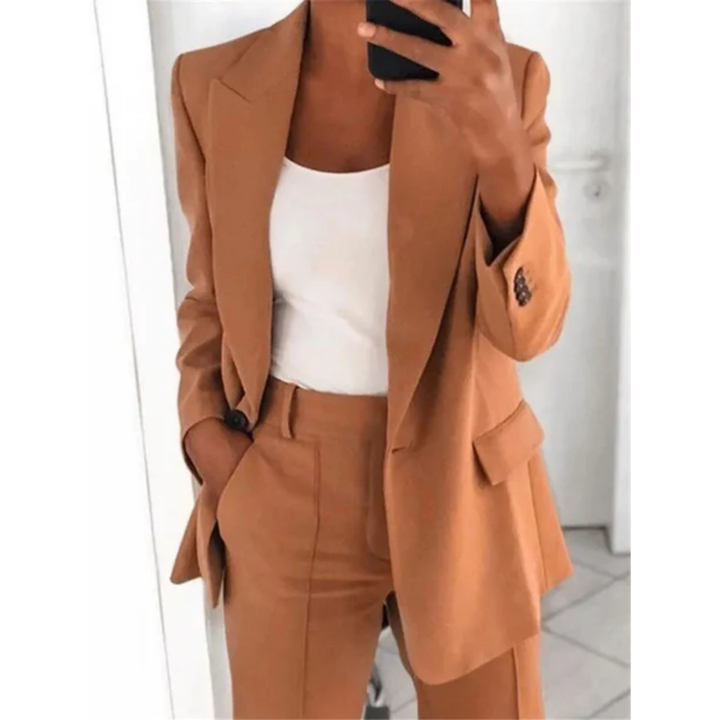 Keo | Elegant Work Pants And Blazer Set For Women