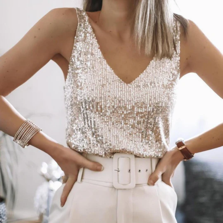 Lyric | Sequin Sleeveless Top For Women