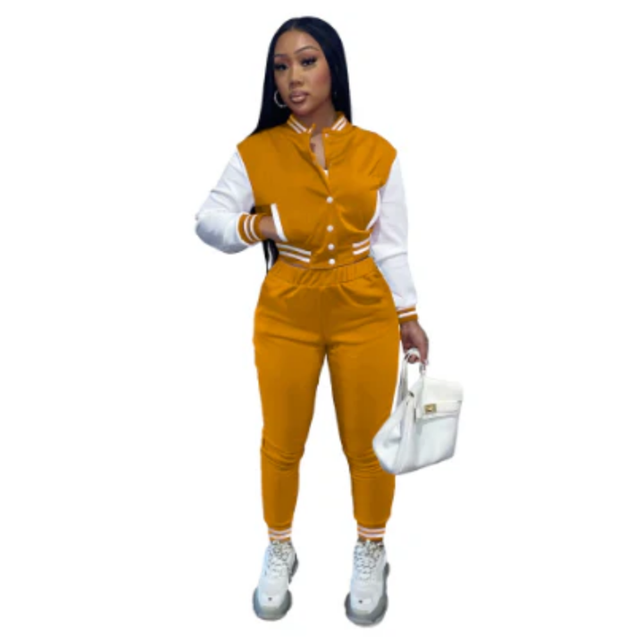 Chantiel | Stylish Varsity Pants And Top Set For Women