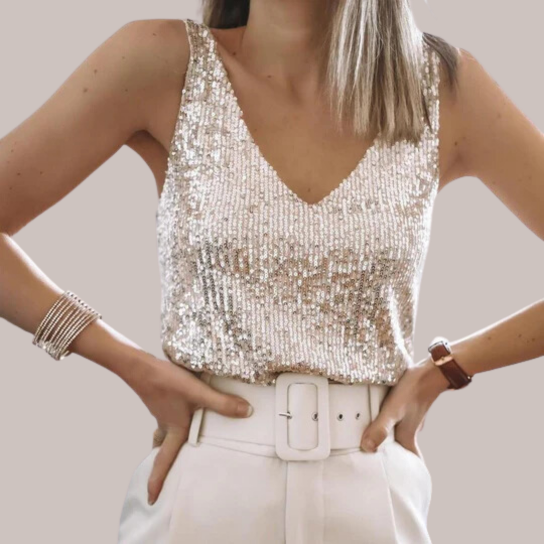 Lyric | Sequin Sleeveless Top For Women