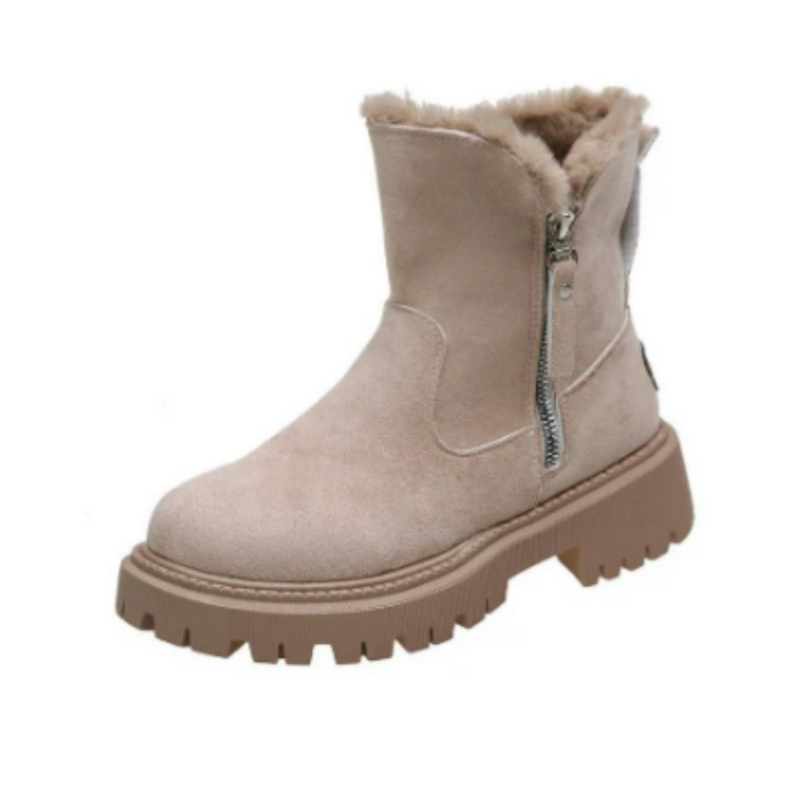 Zeniba | Warm Comfortable Zip Platform Boots For Women