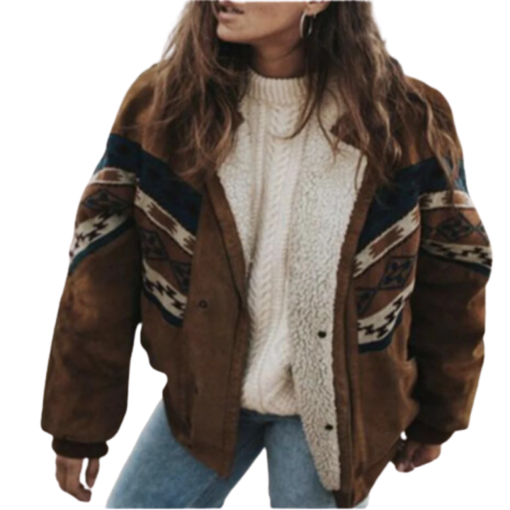 Yuffie | Casual Warm Vintage Button Down Jacket For Women