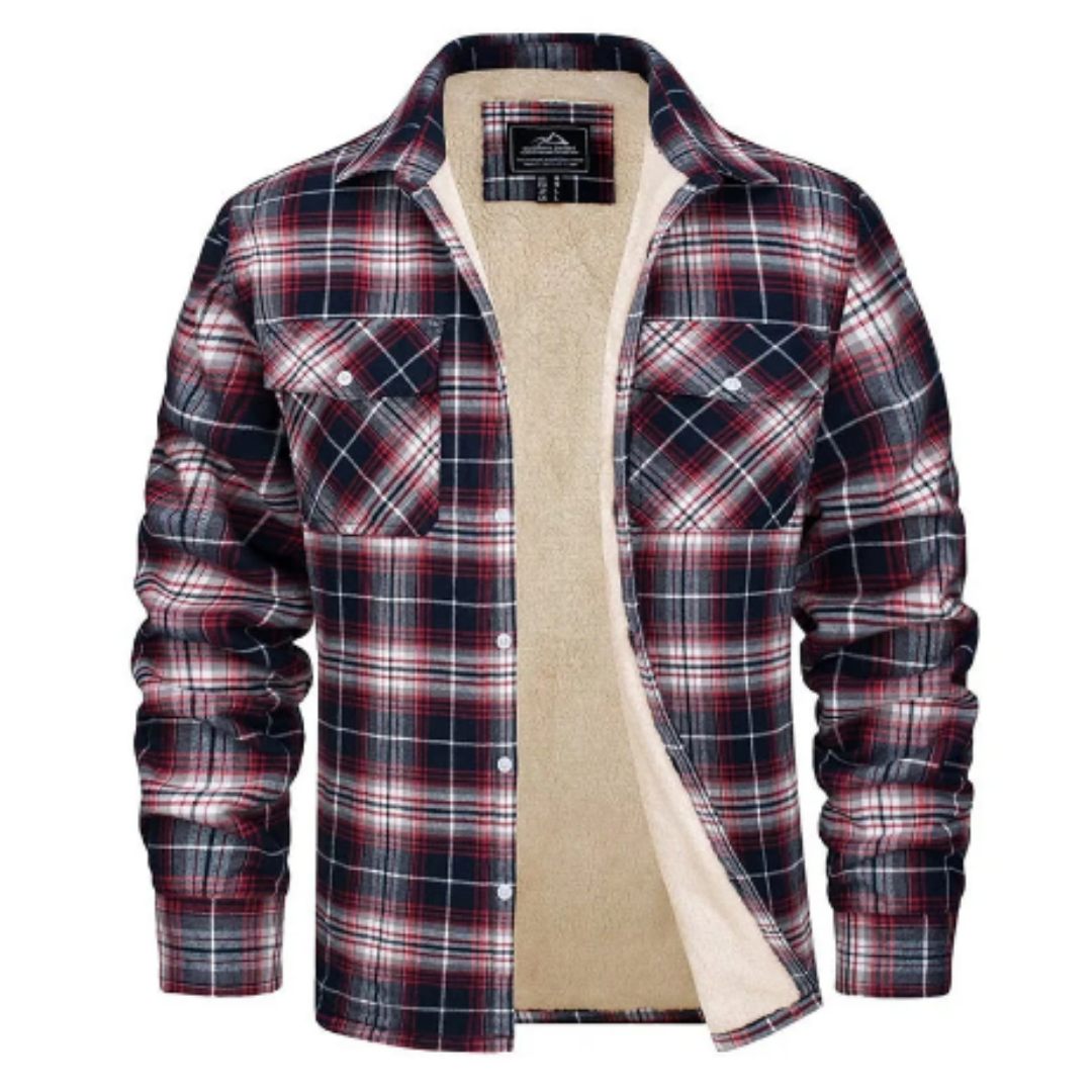 Uthman | Stylish Button Down Plaid Jacket For Men