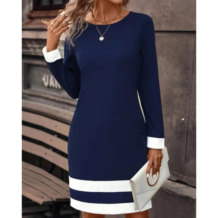 Quincie | Casual Work Long Sleeve Midi Dress For Women