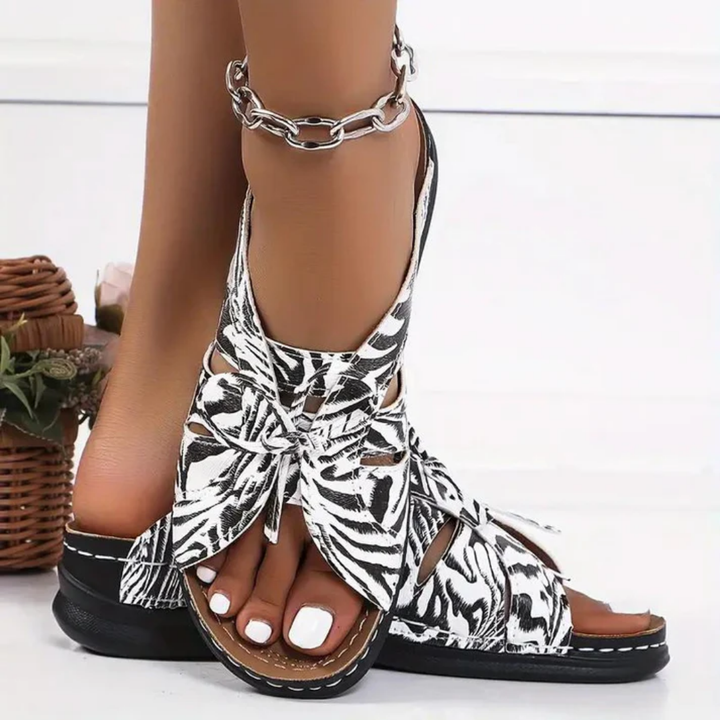 Gizi | Summer Open Toe Orthopedic Flat Sandals For Women