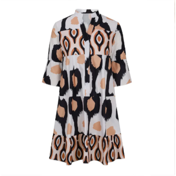 Zora | Stylish Summer Leopard A Line Midi Dress For Women