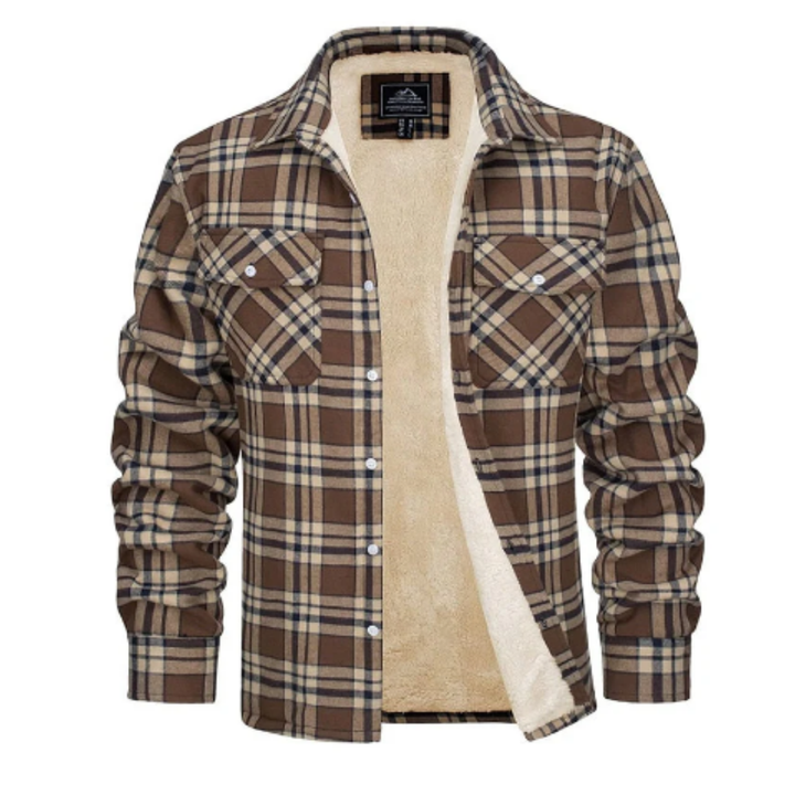 Uthman | Stylish Button Down Plaid Jacket For Men