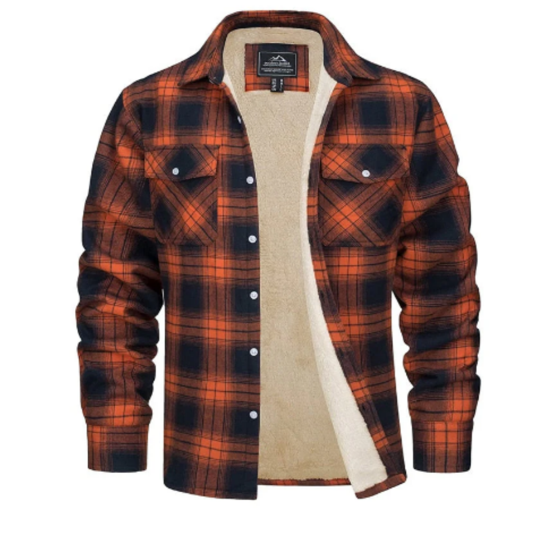 Uthman | Stylish Button Down Plaid Jacket For Men