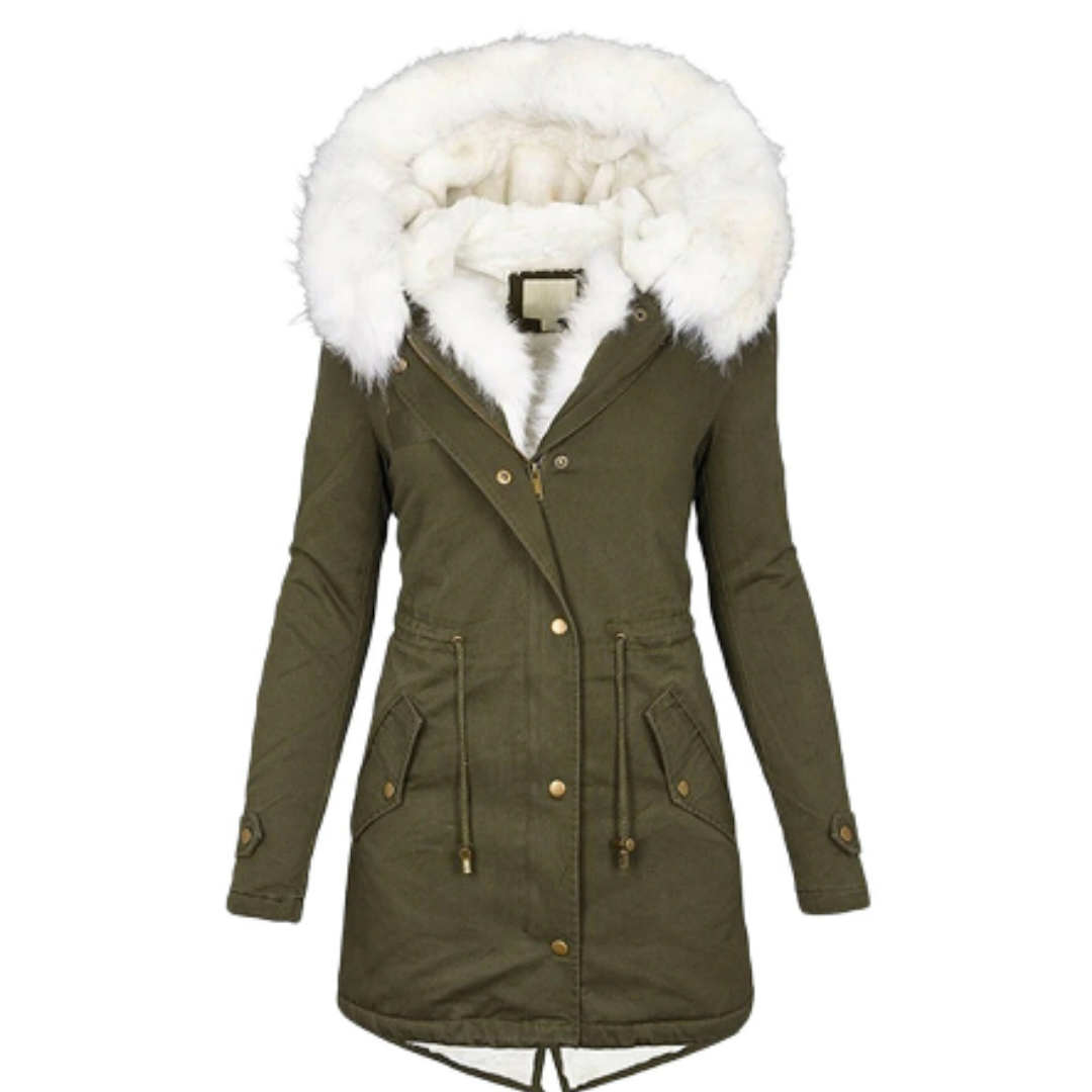 Vreneli | Winter Warm Button Down Parka Jacket For Women