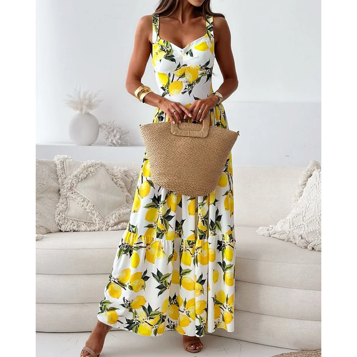 Arbelle | Summer Printed Fit And Flare Midi Dress For Women