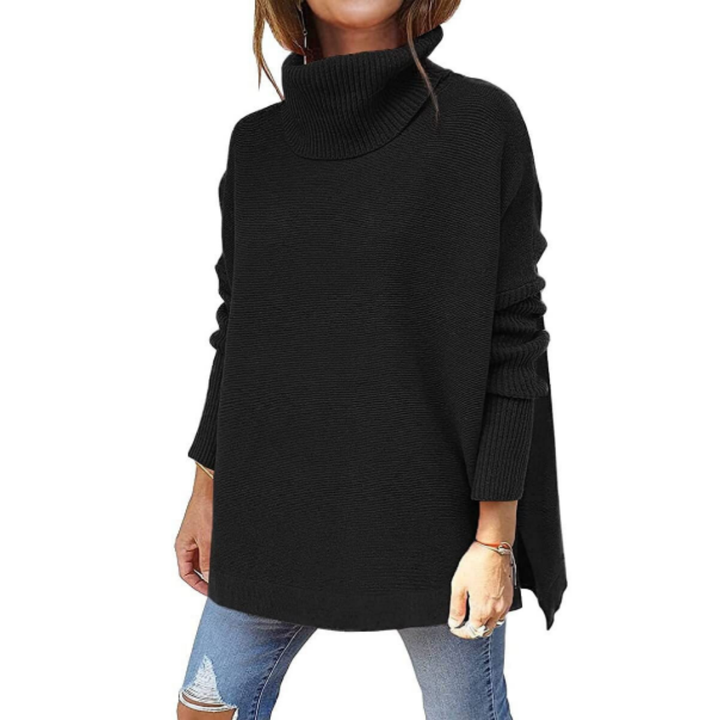 Zylvia | Warm Oversized Turtle Neck Knitted Sweater For Women