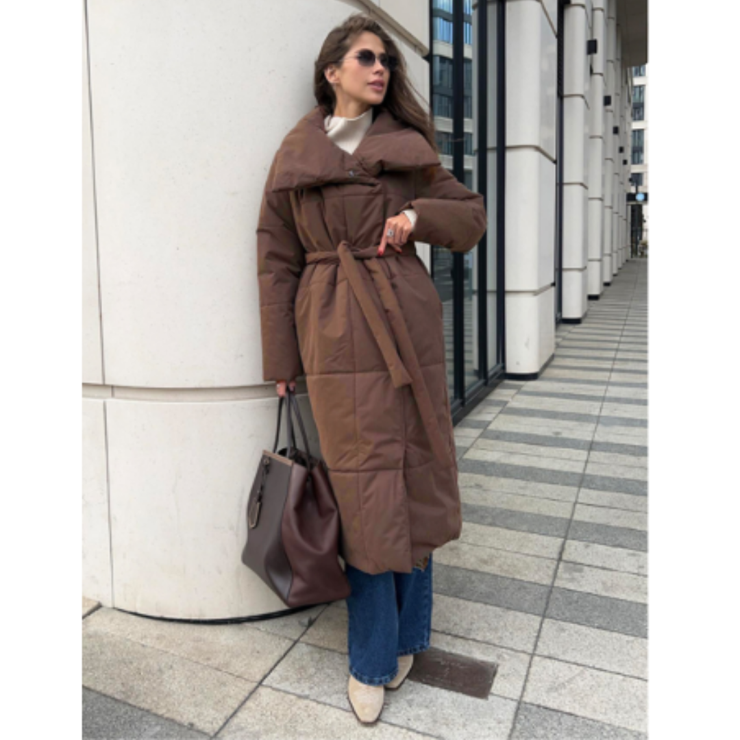 Viviette | Winter Warm Puffer Long Coat For Women