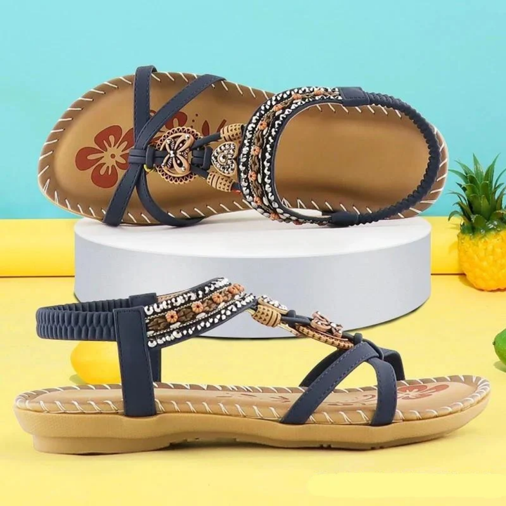 Evayla | Orthopedic Bohemian Sling Back Open Toe Sandal For Women