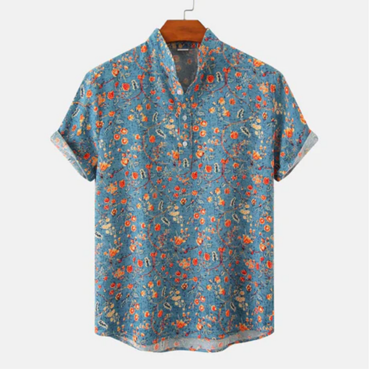 Asher | Printed Summer Polo For Men