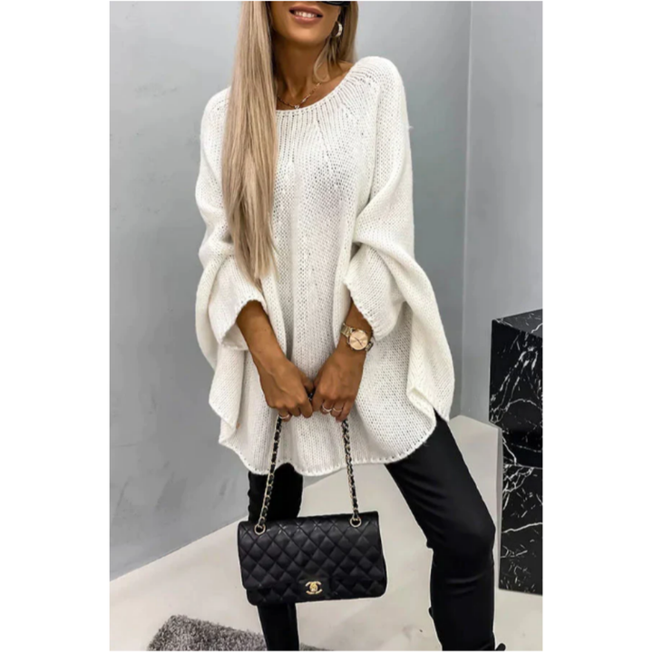 Uleema | Warm Stylish Round Neck Knitted Sweater For Women