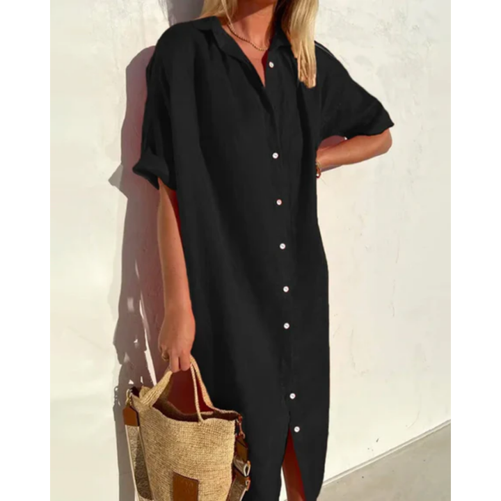 Jussica | Summer Shirt Midi Dress For Women