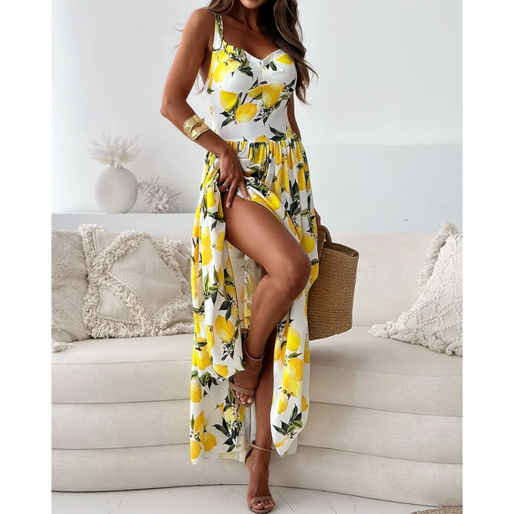 Arbelle | Summer Printed Fit And Flare Midi Dress For Women